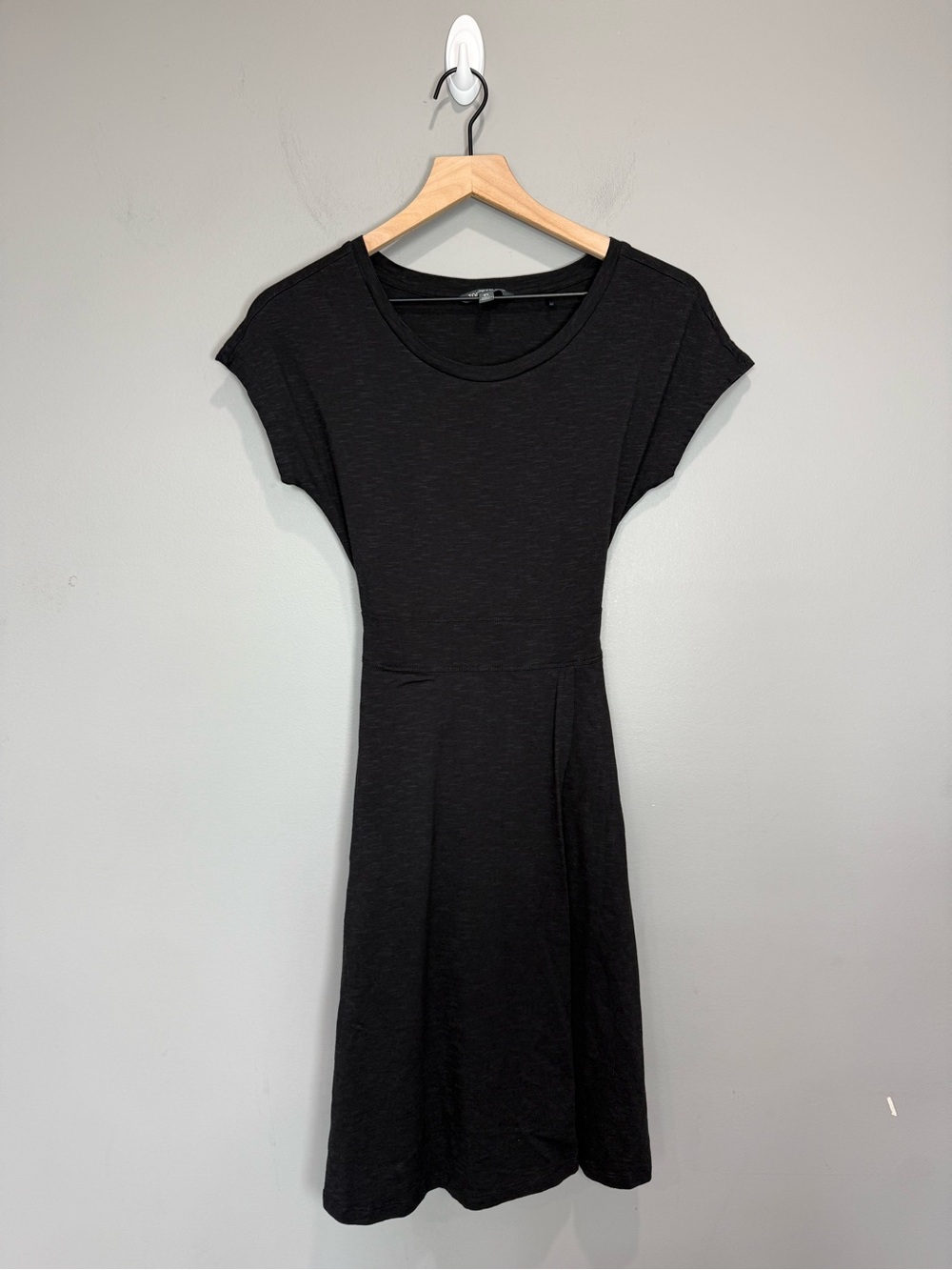 Toad&Co Black Tie Waist Tencel Dress XS Pockets Casual Midi